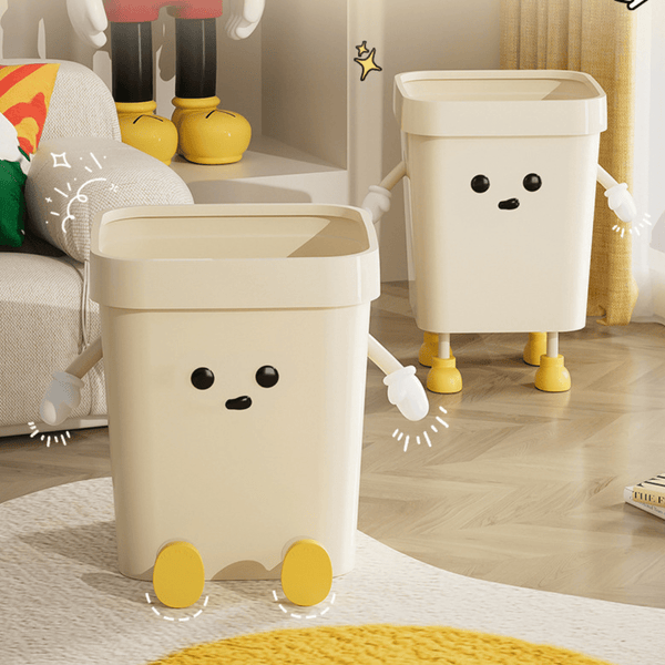 Cute Style Lidless Trash Can Plastic