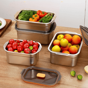 Multifunctional Vacuum-Sealed Stainless Steel Food Storage Container