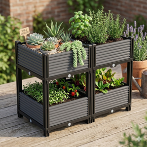 Modular Double-Layer Plastic Vegetable Planting Box