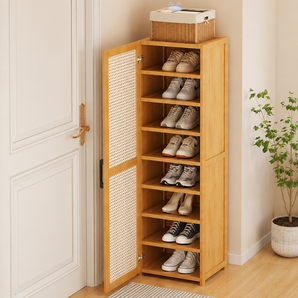 Multi-Layer Bamboo Shoe Storage Cabinet