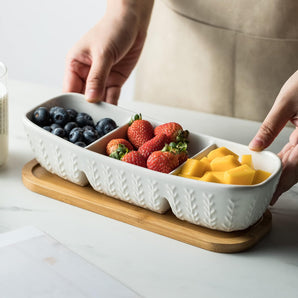 3-Compartment Serving Tray Set