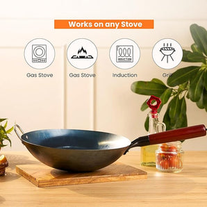 Heavy Duty Non-Stick Pan With Wood Handle