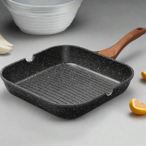 Maifan Stone Nonstick Grill Pan with  Marble Coated (24cm)