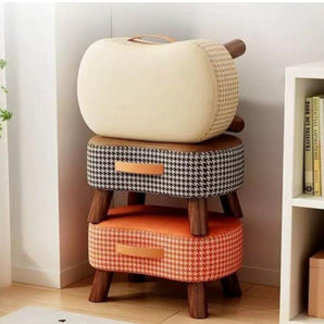 Comfy Cube Soft-Covered Small Stool for Home and Living Room (35cm)