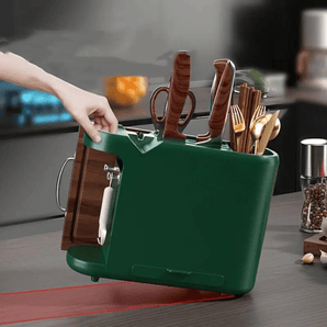 Multi-Functional Knife Holder With Sharpening Stone