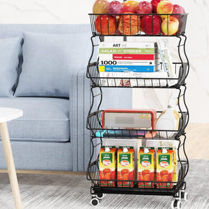 Ultimate 4-Tier Rolling Storage Basket