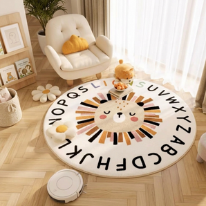 Educational & Cartoon Designed Round Kid's Playing Floor Mat