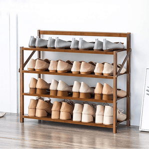 Multi-Use Foldable Wooden Shoe Shelf