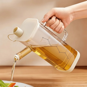 Multi-Functional Oil Glass Dispenser with Silicone Guard