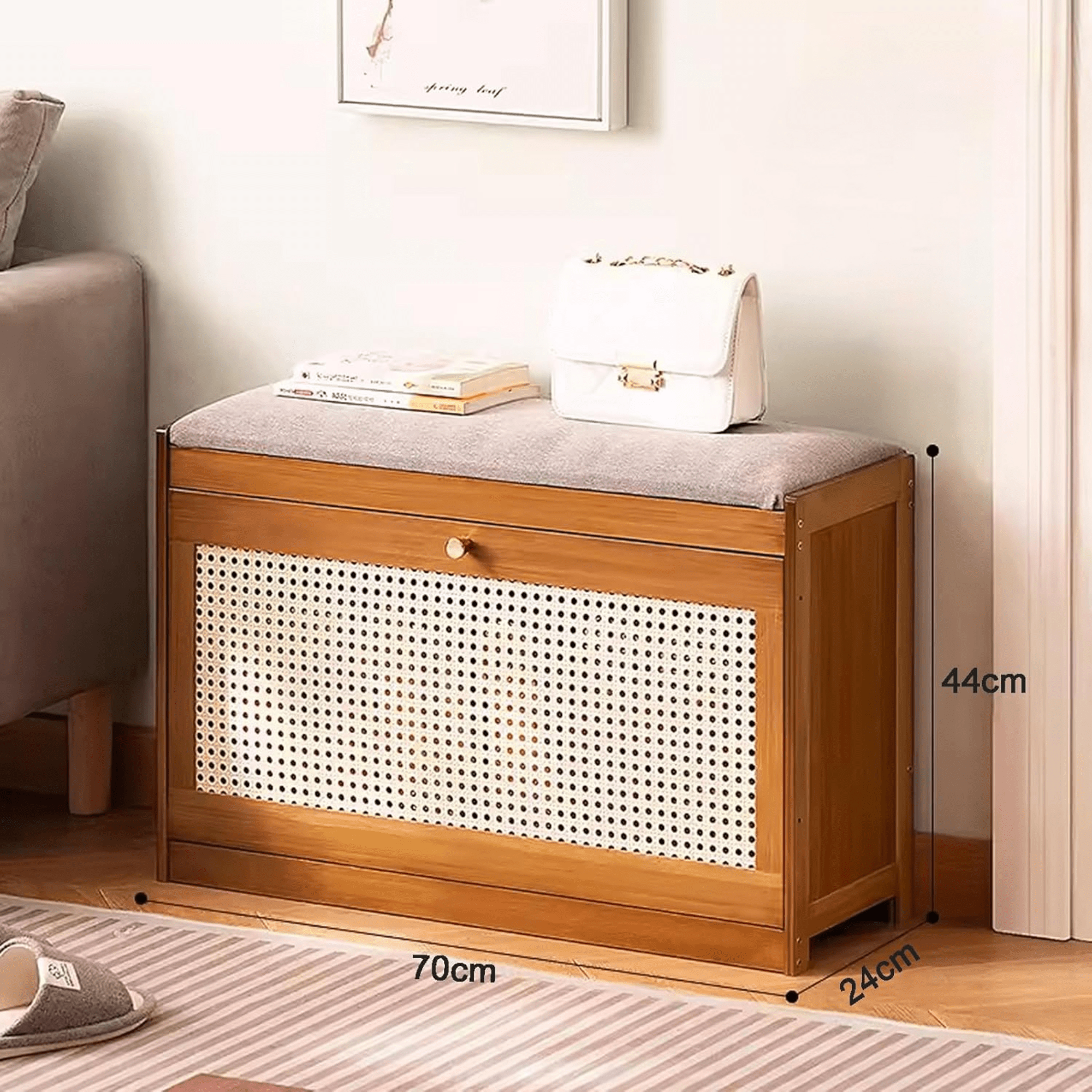 Sleepyhead Shoe Rack Buy Bamboo Wooden Shoe Rack With Cushion Seat Online In India