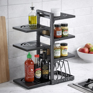 Adjustable 7-Tier Heavy-Duty Pot and Pan Organizer Rack