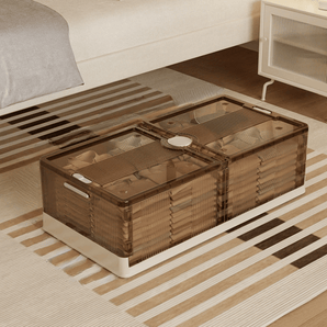 Multi-Purpose Plastic Foldable Underbed Storage Box with Wheels