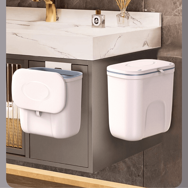 Wall-Mounted Sliding Lid Trash Can