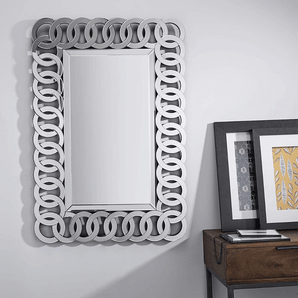 Sophisticated Silver Rectangular Wall Mirror