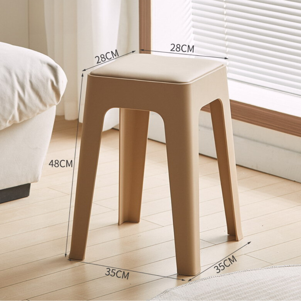 Household Stackable Dining Plastic Stool HOME ESSENTIALS