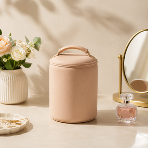 Cylindrical Cosmetic & Toiletry Storage Bag