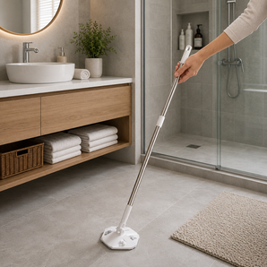 360° Rotating Telescopic Floor Cleaning Mop for Dry & Wet Use