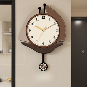Vintage Wall Clock with Silent Swing Pendulum