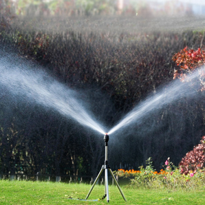 360° Rotating Garden Sprinkler with Adjustable Tripod Stand