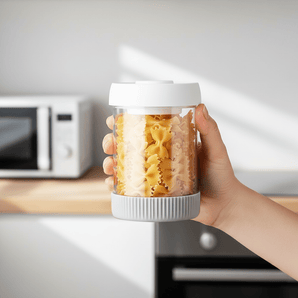 Premium Microwave Safe Borosilicate Glass Canister with Vacuum Lid(840ml)