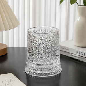 Premium Rotating Crystal Whiskey Glass with LED Light