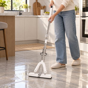 Space-Saving Foldable Floor Mop with PVA Cleaning Head