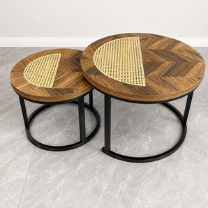 Round Nesting Coffee Tables for Stylish Spaces