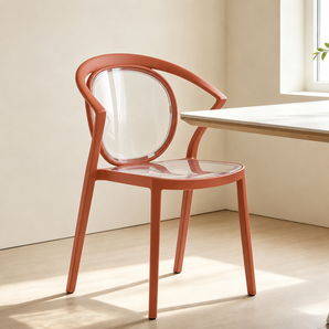 Stylish Multipurpose Chair with Clear Transparent Backrest
