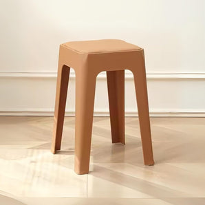 Compact Plastic Stackable Stool with Cushion