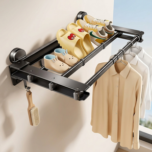 Wall-Mounted Clothes & Shoe Drying Rack
