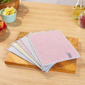 Dual-Sided Wire & Microfiber Reusable Dish Wash Cloth