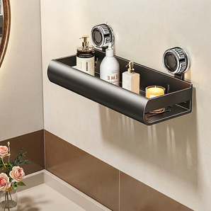 Carbon Steel Bathroom Storage Rack with Suction Cup