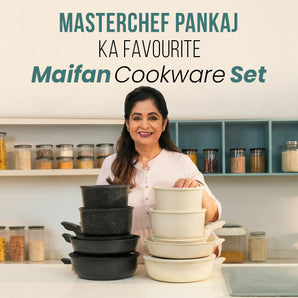 Maifan Stone Nonstick Cookware Set with Detachable Handles (11 Piece)