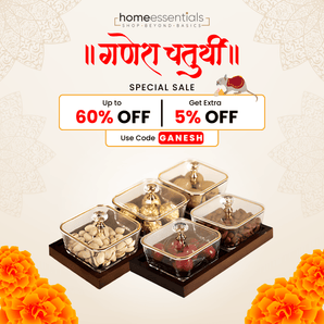 Luxury Glass Snack Box Set {Ganesh Chaturthi SALE 5% OFF} - USE CODE 🏷️ "GANESH"