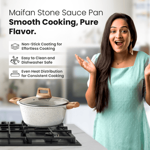 Maifan Stone Non-Stick Sauce Pan with Lid(24cm)