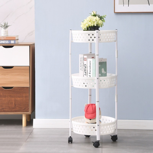 Waterproof Folding Bathroom Storage Rack with Wheels