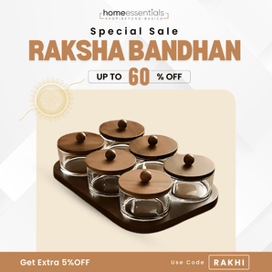 Minimalist Glass Snack Plate with Bamboo Lid {RAKSHA BANDHAN SALE 5% OFF} - USE CODE 🏷️ "RAKHI"