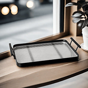 Modern Elegant Transparent Acrylic Serving Tray with Handles