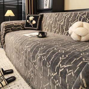 Grey Elegance Chenille Sofa Cover : [EM-SC-46]
