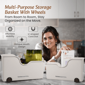 Multi-Purpose Storage Basket With Wheels