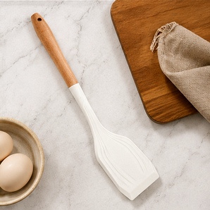 Non-Stick Silicone Spatula With Beech Wood Handle
