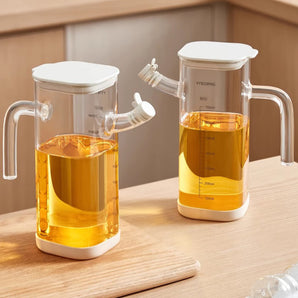 Heat-Resistant Glass Oil Pourer with Handle