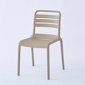 Stylish Plastic Patio Chair with Comfortable Backrest