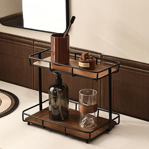 Stainless Steel Wooden Framed Organizer Tray