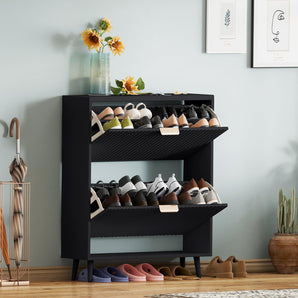Slim Entryway Shoe Storage Cabinet with Doors