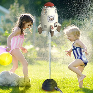 Outdoor Space Rocket Sprinkler Water Toy for Kids