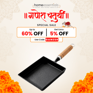 Premium Uncoated Square Frying pan {Ganesh Chaturthi SALE 5% OFF} - USE CODE 🏷️ "GANESH"