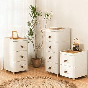 Multi-Tier Storage Cabinet With Drawers