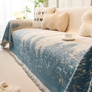 Anti-Slip Chenille Sofa Cover with Tassels