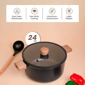 Titanium Non-Stick Soup Pot with Lid (24cm)